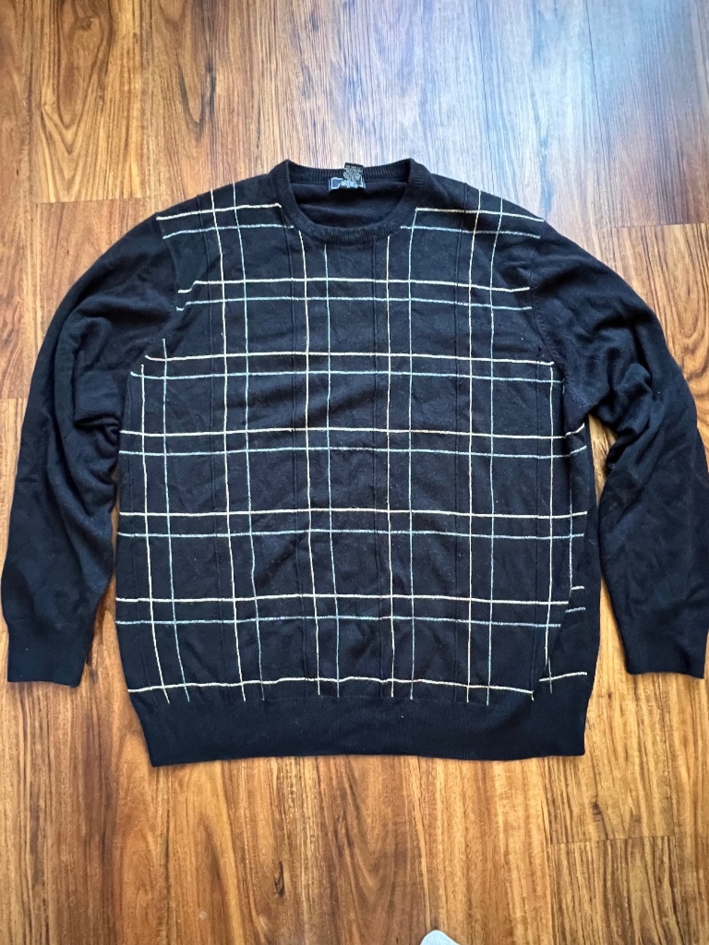 Vintage Dockers 2XL Black Plaid Sweater